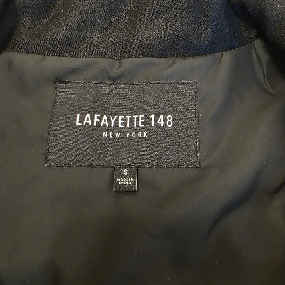 🔥Lafayette 148 Black 💯 Leather Vest - Picture 16 of 17